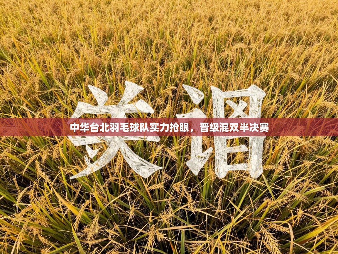 中华台北羽毛球队实力抢眼,晋级混双半决赛 第2张